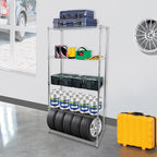 Whitmor 5 Tier Storage Shelves, Heavy Duty with Wheels, Adjustable Steel Organizer, 400 lbs Capacity per Shelf, Max 2000 lbs Total for Home, Garage, Workshop, 36" L x 18" W x 71" H, Chrome