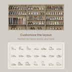 SICOTAS Rattan Shoe Storage Cabinet - Modular Shoe Cabinets with Door Tall Large Shoe Cabinet Storage for Entryway - 96.8" Wide Modular Cabinet for Hallway, Living Room