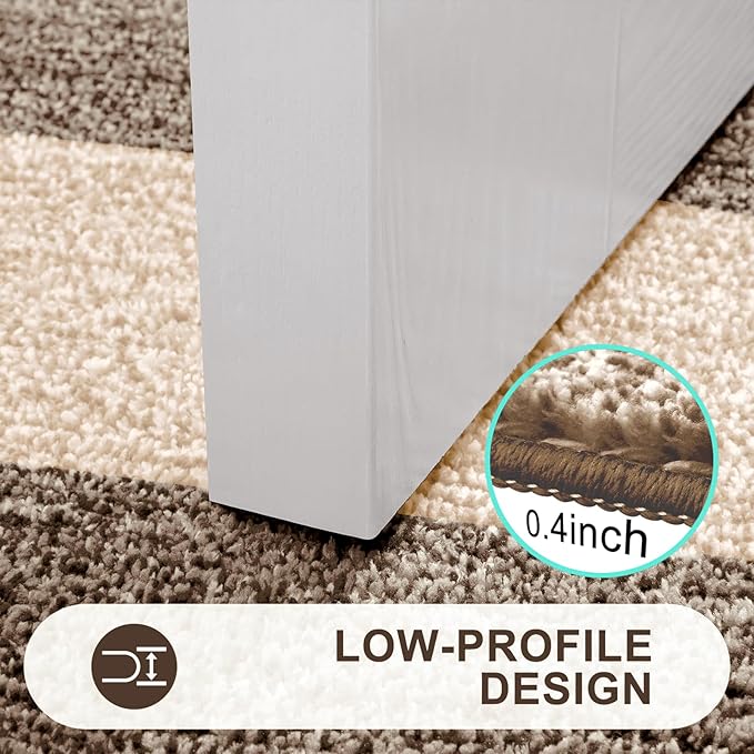 Kitinjoy Indoor Outdoor Door Mat, 40x32 Non-Slip Absorbent Dirt Trapper, Low-Profile Washable Inside Entrance Front Floor Mat, Sturdy Soft Entry Doormats for Entryway, Light Brown