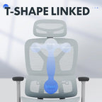FLEXISPOT ErgoX Premium Ergonomic Office Chair with Footrest- Adjustable 3D Armrests, Dynamic Lumbar Support, Recline & Tilt Function, Mesh Seat, for Home & Office Use,Foam Blue