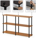 Furinno Wire End Table, Side Table, Brown