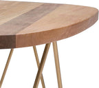 SIMPLIHOME Patrice Modern 18 inch Wide Metal and Wood Accent Side Table in Natural, Gold for the Living Room and Bedroom