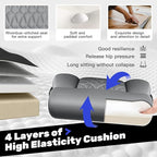 High Back Executive Ergonomic Computer Desk Chair with Rocking Function, Leather Managerial Office Chair with Adjustable Flip-Up Armrests and Lumbar Support