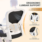 Synorla Office Chair, Ergonomic Desk Chairs 330LBS Capacity High Back Mesh Computer Chair with Flip-up Armrests, Comfy Work Chair with Adjustable Lumbar Support