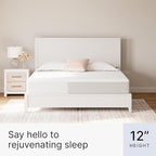Signature Design by Ashley Queen Size Cool Max 12 Inch Medium Plush Cooling Gel Infused Memory Foam Mattress for Pressure Relief, Fiberglass Free, Mattress in A Box