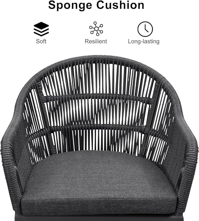 PURPLE LEAF 13 Pieces Oversized Patio Dining Set with Outdoor Aluminium Dining Table and Woven Chairs Modern Metal Furniture Cushions Sets for Garden Yard Indoor Decor Kitchen Gray