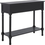 SAFAVIEH Home Collection Josie Black 2-Drawer Console Table for Living Room Foyer Bedroom Hallway Entryway Office