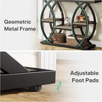 Tribesigns 39.4" Console Table, Industrial 4-Tier Sofa Table Entryway Table with Storage Shelves, Narrow Wood Accent Tables with Metal Frame for Small Spaces, Hallway, Foyer, Grey