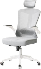 Office Chair,Ergonomic Comfy Home Desk Chair with 350LBS Capacity,High Back Gaming Chair with Wheels,Mesh Computer Chair,Lumbar Support, Adjustable Headrest,Flip-up Armrest