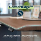 Vari ComfortEdge 60x30 Inch Adjustable Electric Standing Desk – Sit Stand VariDesk with Memory Presets, Sloped Edge, 200 LB Capacity + Tool-Free Assembly (Walnut)