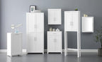Crosley Furniture Savannah Tall Pantry Storage Cabinet with Shelves, Kitchen, Dining, or Laundry Room, White
