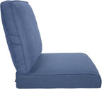 Pop 22x25/22x24 Outdoor Cushions for Patio 5 Piece Set - Set of 5 Water-Resistant Replacement Cushion for Wicker Dining Rocking Chairs Loveseat Couch Sectional Sofa - Navy Blue/Classic