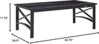 Crosley Furniture Kaplan Weather Resistant Metal Outdoor Coffee Table for Patio, Deck, Porch, Oiled Bronze