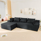 LEVELEVE 107" Cloud Sectional Couch with Deep Seat，Modern Modular Sofa with L-Shape Chaise，No Assembly Required, Upholstered Couches for Living Room Bedroom(Dark Gery,Left Facing Chaise)