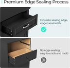 LINSY HOME Farmhouse Dresser for Bedroom, 9 Drawer Bedroom Dresser with Antique Handles, Wood Chest of Drawers for Nursery, Living Room, Entryway and Hallway, Black