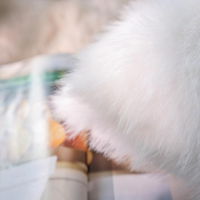 Neelvin Cream White Faux Fur Cozy Fluffy Double-Sided Decorative Throw Pillow Covers 18x18 inch Set of 2,Velvet Pillowcase Cushion Case for Sofa Couch