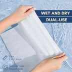 PoeticEHome Face Towel Disposable - Ultra Soft Cotton Tissue Dry Wipes - Lint Free Facial Cleansing Cloths