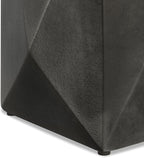 SIMPLIHOME Danner Side Table – 14 inch Wide Cast Aluminum Square Accent Table in Graphite, Modern Industrial End Table for Living Room, Bedroom, or Office with Sturdy Base, Assembled