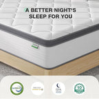 Novilla Full Size Mattress, 12 Inch Hybrid Mattress in A Box, Pocket Innerspring for Motion Isolation, Supportive & Pressure Relief