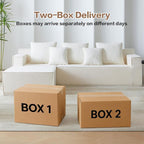 Boneless Couch Sectional, Comfy Memory Foam Sofa in a Box, Modern Cloud Couch with 5 Headrests, Comfy L-Shape Sofa for Living Room (White, Velvet)