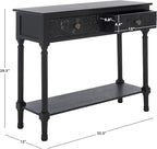 SAFAVIEH Home Collection Josie Black 2-Drawer Console Table for Living Room Foyer Bedroom Hallway Entryway Office