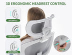Ergonomic Office Chair - Computer Desk Chairs Comfy, Mesh High-Back Gaming Chair with Adjustable Lumbar Support, Executive Task Chair for Adults, Comfortable for Long Hours (White Grey)