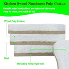 Organic Compostable Biodegradable Cellulose Sponges for Cleaning Kitchen Dishes/Sink/Pot/Potato, 10 Pack