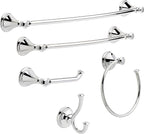 Delta 79710 Cassidy 18-in Glass Shelf with Towel Bar in Polished Chrome