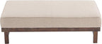 Christopher Knight Home Hillman Boucle Fabric Ottoman with Wood Frame,Rectangular Footrest Bench,Non Storage Ottoman Bench for Living Room Bedroom Entryway Home Decor,Light Brown