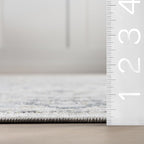 nuLOOM 2'8" x 8' Machine Washable Stain-Resistant Area Rug Medium Profile for Living Room, Bedroom, and Dining Room, Cady Blue