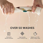 RECYCO Swedish Dishcloths for Kitchen | 4 Pack Oversized Washable Dish Rags | Large Cellulose Reusable Cleaning Paper Towels | Absorbent Counter Dish Cloth Sponge XL Kitchen Wipes, 12" L x 10" W