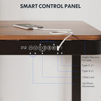 FLEXISPOT Comhar 48" Electric Standing Desk with Drawers, Quick Assembly Home Office Sit Stand Desk with Storage & USB Charging, Computer Workstation for Home Office (48" Wood, Dark Walnut/Black)