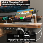 FiCiHi Adjustable Height Standing Desk with 4 Drawers,48 x 30 inches Electric Sit Stand Home Office Desk with Two Tiers, 3 Memory Presets, Monitor Stand Riser, USB A/C Charging Port