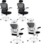 4 Pack Office Chair Ergonomic Desk Chair Comfort Adjustable Height with Wheels，Lumbar Support Mesh Swivel Computer Home Office Chair,Conference Room Chairs