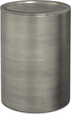 SIMPLIHOME Corbin Industrial 16 Inch Wide Metal Side Table in Antique Silver, Fully Assembled, For the Living Room and Bedroom