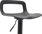 NOBPEINT NOB Contemporary Chrome Air Lift Adjustable Swivel Bar Stool (6 Pieces, Black)