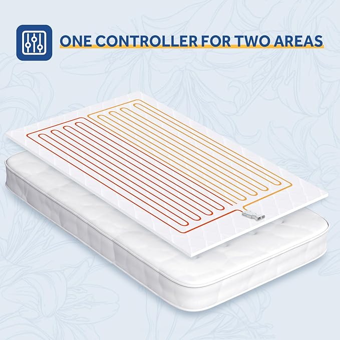 Sealy Heated Mattress Pad Queen Size Single Control for 2 Zones, 9 Heated Settings & 1-9 Hours Auto Shut Off, Luxury Quilted Bed Warmer with ETL Certified, Soft Extra-Cozy Fabric