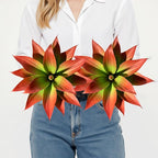 Fake Plants Artificial Agave Plants 13.8" Large UV Resistant Fake Agave Planters for Indoor and Outdoor Decorating Tropical Plant Succulents Greenery Indoor Decor 2Pack(Red)