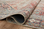 Loloi Amber Lewis Georgie Collection GER-01 Red/Navy 5'-0" x 7'-6", .19" Pile Height, Area Rug