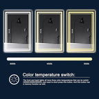 77x36 Inch LED Bathroom Mirror with Lights, Backlit and Front Lighted Bathroom Mirrors for Wall, Anti-Fog Dimmable Memory Shatterproof LED Vanity Mirror for Bathroom