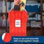 BCW Short Comic Book Bin | Holds 150 Comics | Stackable Plastic Storage | Acid-Free Organizer | Red, Single