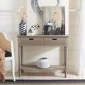 SAFAVIEH Home Collection Landers Greige2-Drawer Console Table CNS5710D, Greige
