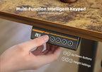 YDN Standing Desk, 40x24 Inch Electric Adjustable Height Stand up Desk, Sit Stand Home Office with Splice Board, Rustic Brown