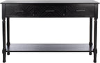 SAFAVIEH Home Collection Peyton Black 3-Drawer Lower Shelf Console Table CNS5705B