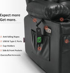 MCombo Dual Motor Large Power Lift Recliner Chair for Elderly, Lay Flat Lift Chair with Heat and Massage, Big Lift Recliner for Tall People, Faux Leather 7896 (Black, Large)