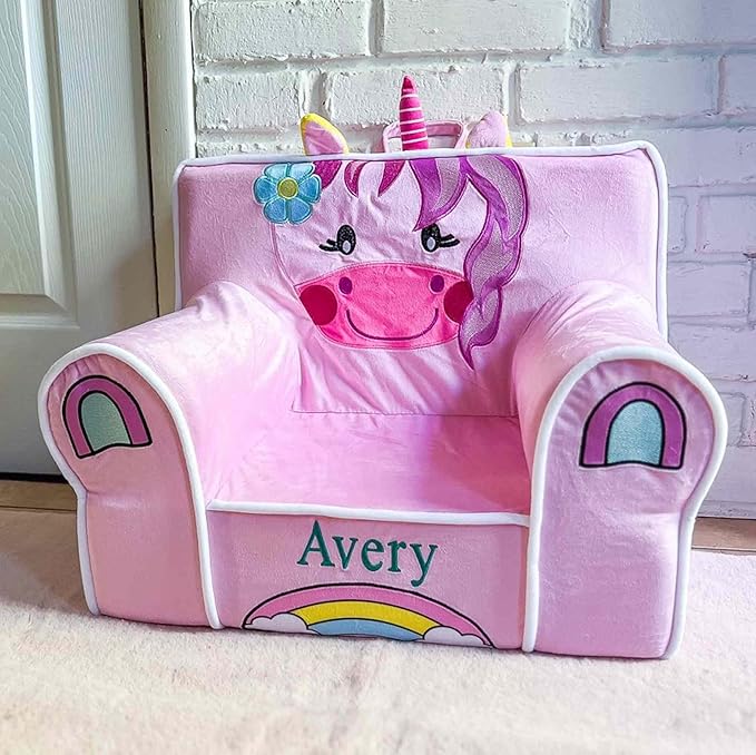 DIBSIES Personalized Creative Wonders Toddler Chair - Ages 1.5 to 4 Years Old (Unicorn)