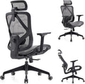 Ergonomic Office Chair with Lumbar Support, 3D Adjustable Armrest, Mesh Home Office Desk Chairs, Swivel Computer Chair, High Back Reclining Executive Office Chair,400lbs Capacity (Black/Grey)