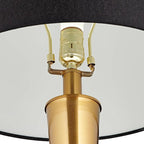 Possini Euro Design Wayne Modern Table Lamps 29 1/4" Tall Set of 2 with USB Charging Port Brass Gold Black Tapered Drum Shade for Bedroom Living Room Nightstand Bedside Night Stand Office Kids Room