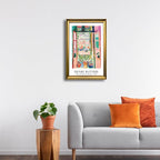 Wieco Art Framed Wall Art Open Window Collioure 1905 by Henri Mattise Abstract Colorful Art Matisse Posters Canvas Prints for Wall and Home Office Decorations Bronze Gold Frame
