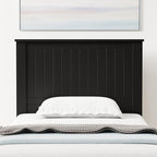 Glenwillow Home Wainscott Wood Panel Headboard in Black - Twin Size